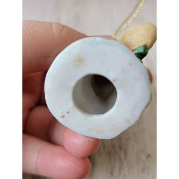 Ceramic Santa hat Mouse mice candy cane mistletoe ornament Xmas decor - Picture 5 of 5